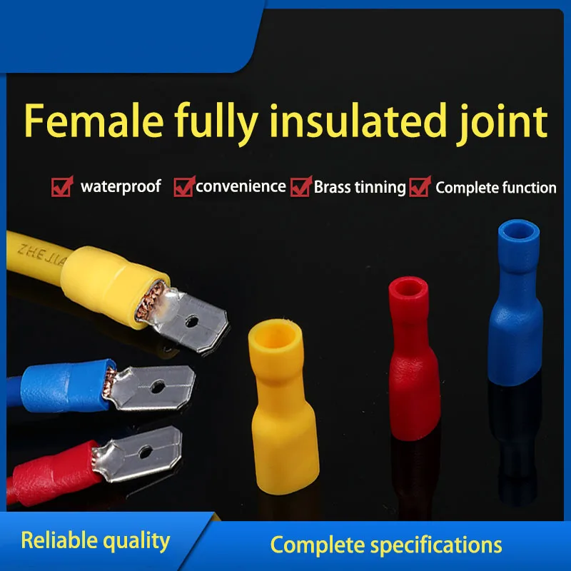 Wire Connector Kit Male Female Insulated Electrical Crimp Wiring Cable Plug Electrical Wire Crimp Spade Butt Ring