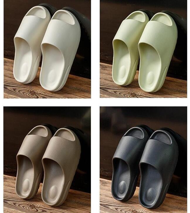 Rubber Slides Slippers Sandals Bone Pure Desert Sand Onyx Black Brown Men Women Summer Beach Flat Slippers