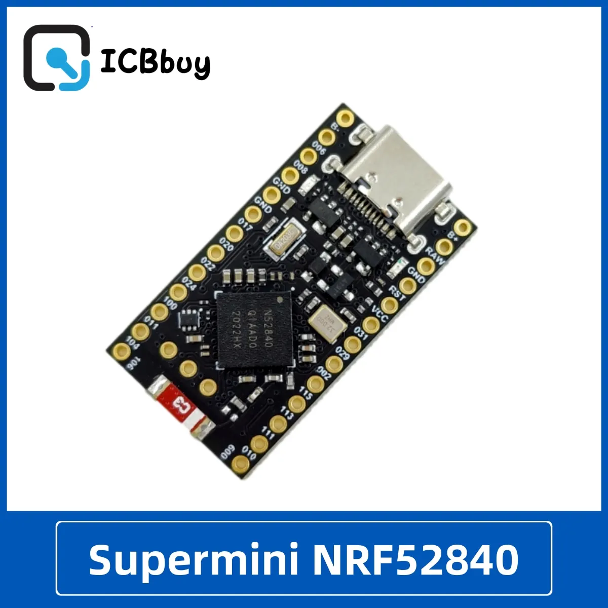 Supermini NRF52840 Development Board Compatible With Nice!Nano V2.0 Bluetooth Charging Management