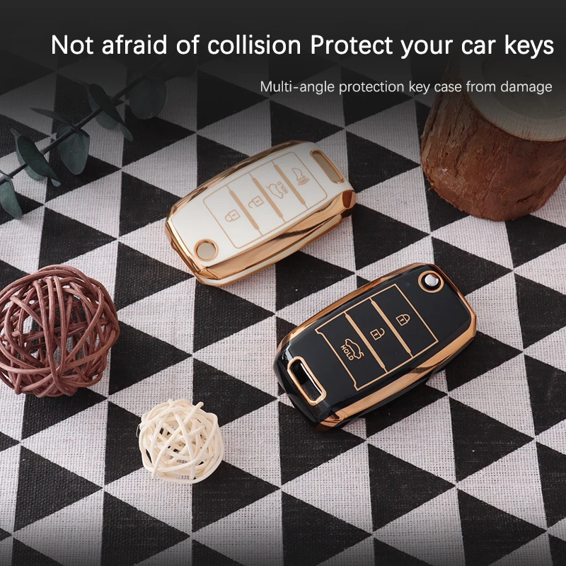 New TPU Car Key Case Cover for KIA RIO 3 K2 K3 K4 K5 Sportege Picanto Optima Soul Ceed Sorento Forte Stinger Cerato Accessories