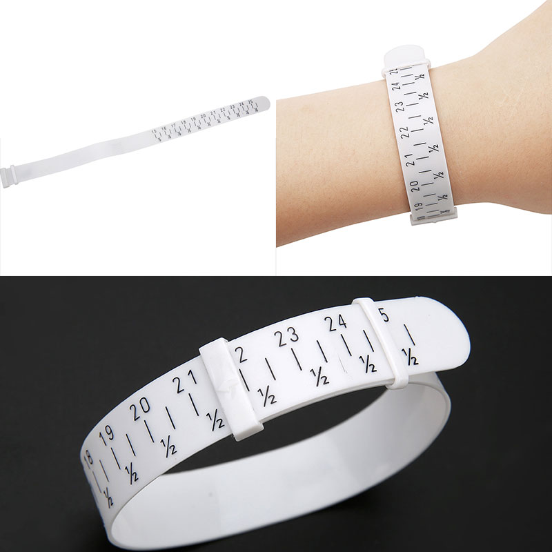 Plastic Adjustable Bracelet Bangle Sizer Wristband Gauge Measurements for Diy Jewelry Making Tools And Equipment Length 15-25cm