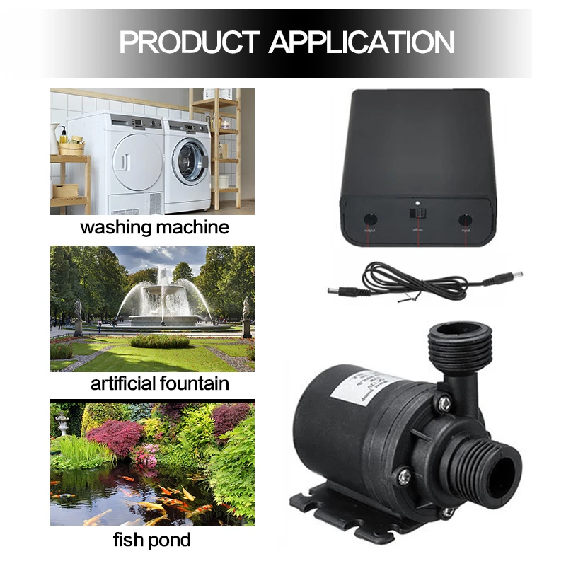 500W 800L/H WaterPump With 100W Solar Panel Ultra-quiet Submersible Water Pump Motory Fish Pond Garden Fountain Decoration