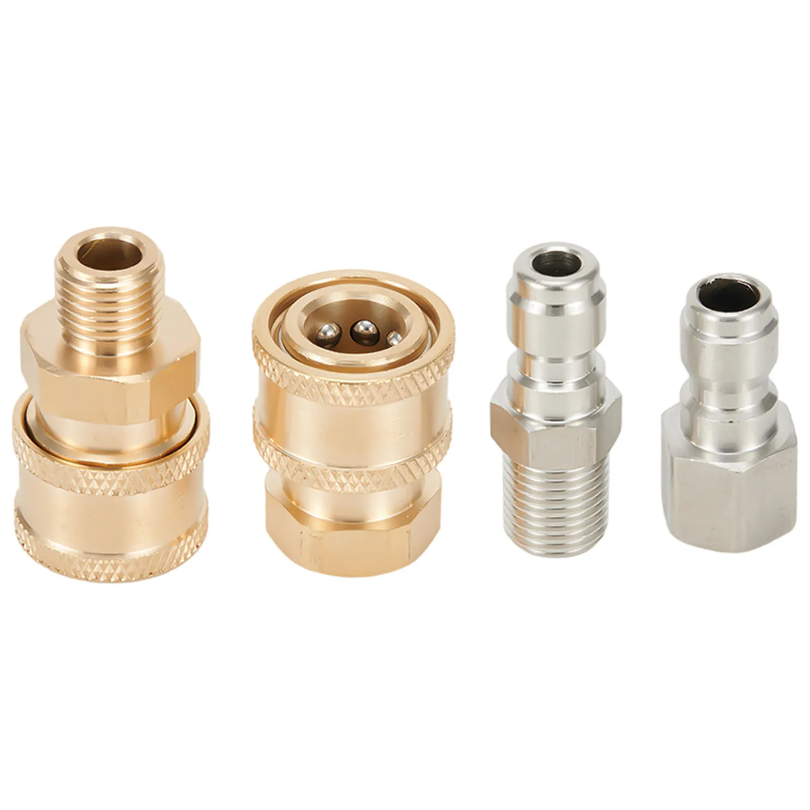 M22/15mm Or M22/14mm To Male Adapter Connector Brass Gold Power Pressure Washer Hose Outlet 1.5mm Pitch Quick Fitting