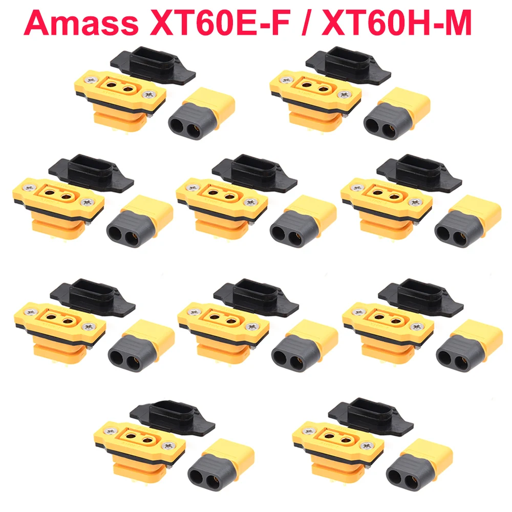 NEW Amass XT60E-F XT60E Female Plug & XT60H Male Model Airplane Battery Gold-Plated 30A High Current Safe Plug Connector