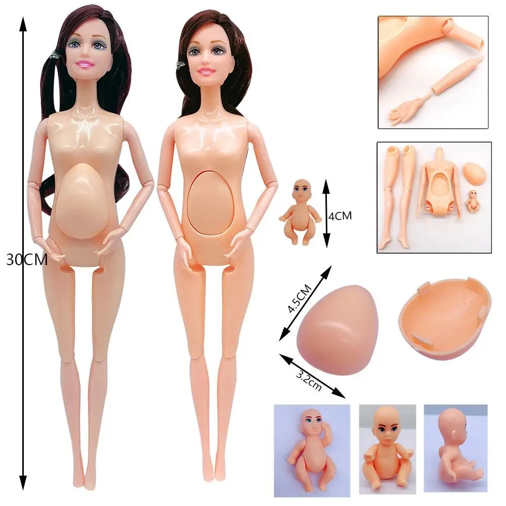 Childrens Toys Dolls Educational Real Pregnant Doll Suit Mom Doll Have a Baby in her Tummy for Child Toy