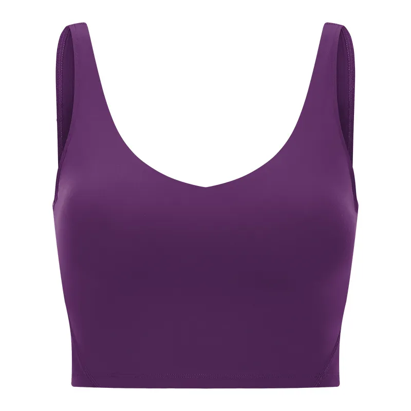 U Back Yoga Align Tank Tops Gym Clothes Women Casual Running Nude Tight Sports Bra Fiess Beautiful Underwear Vest Shirt