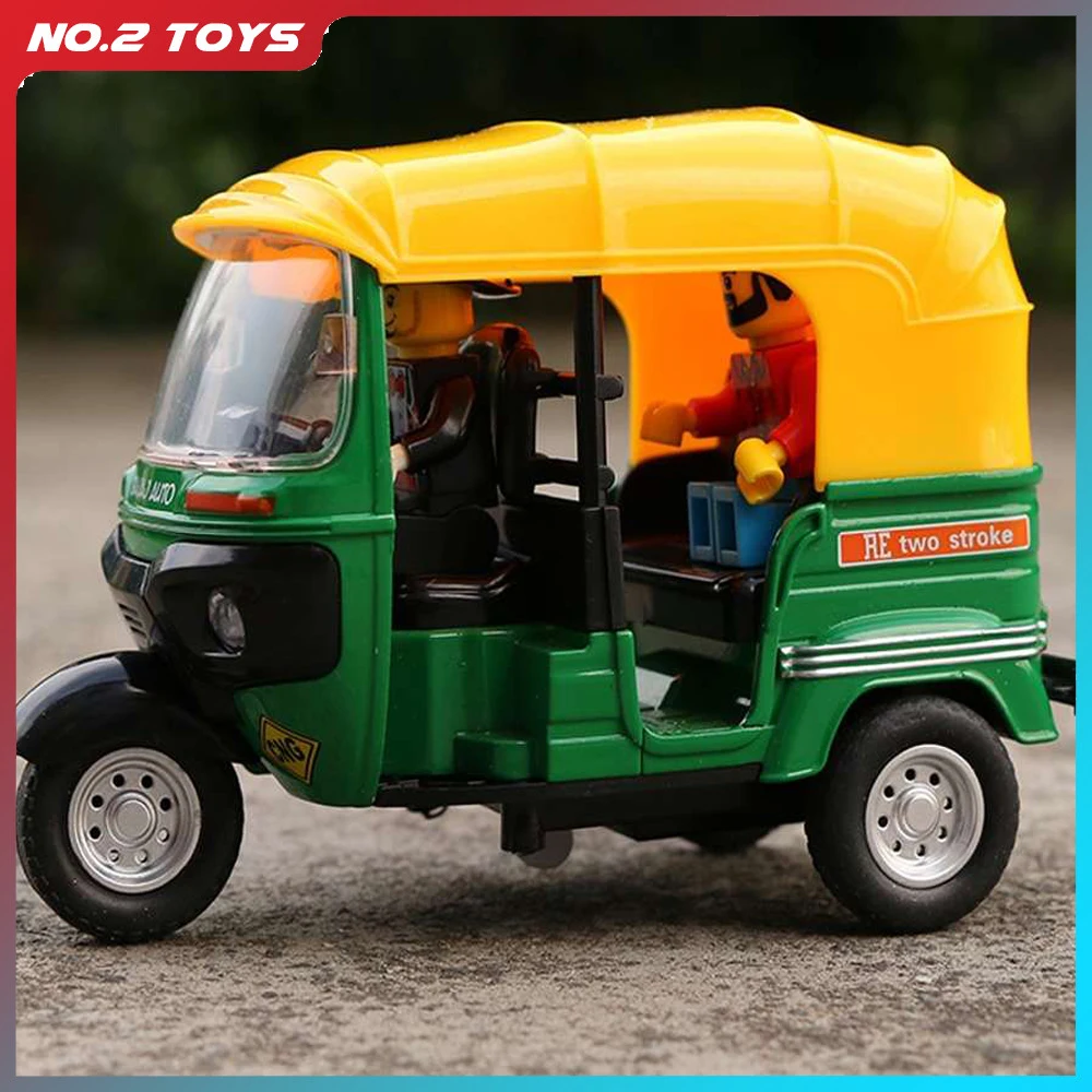 Tricycle Model Alloy with Sound and Light Pull Back Car Model Toy Motorcycle Model Toys Car Gifts for Kids for Colletion