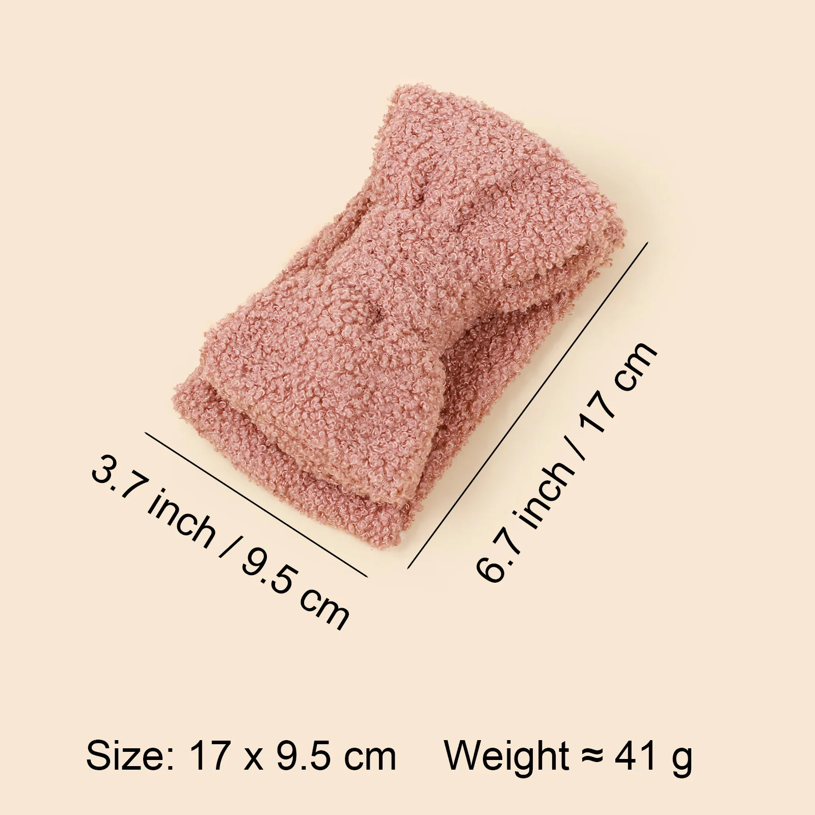 Winter Teddy Fabric Headband Baby DIY Big Bows Turban Newborn Winter Warm Large Bow Turban Headwrap Baby Girl Wide Kids Headwear