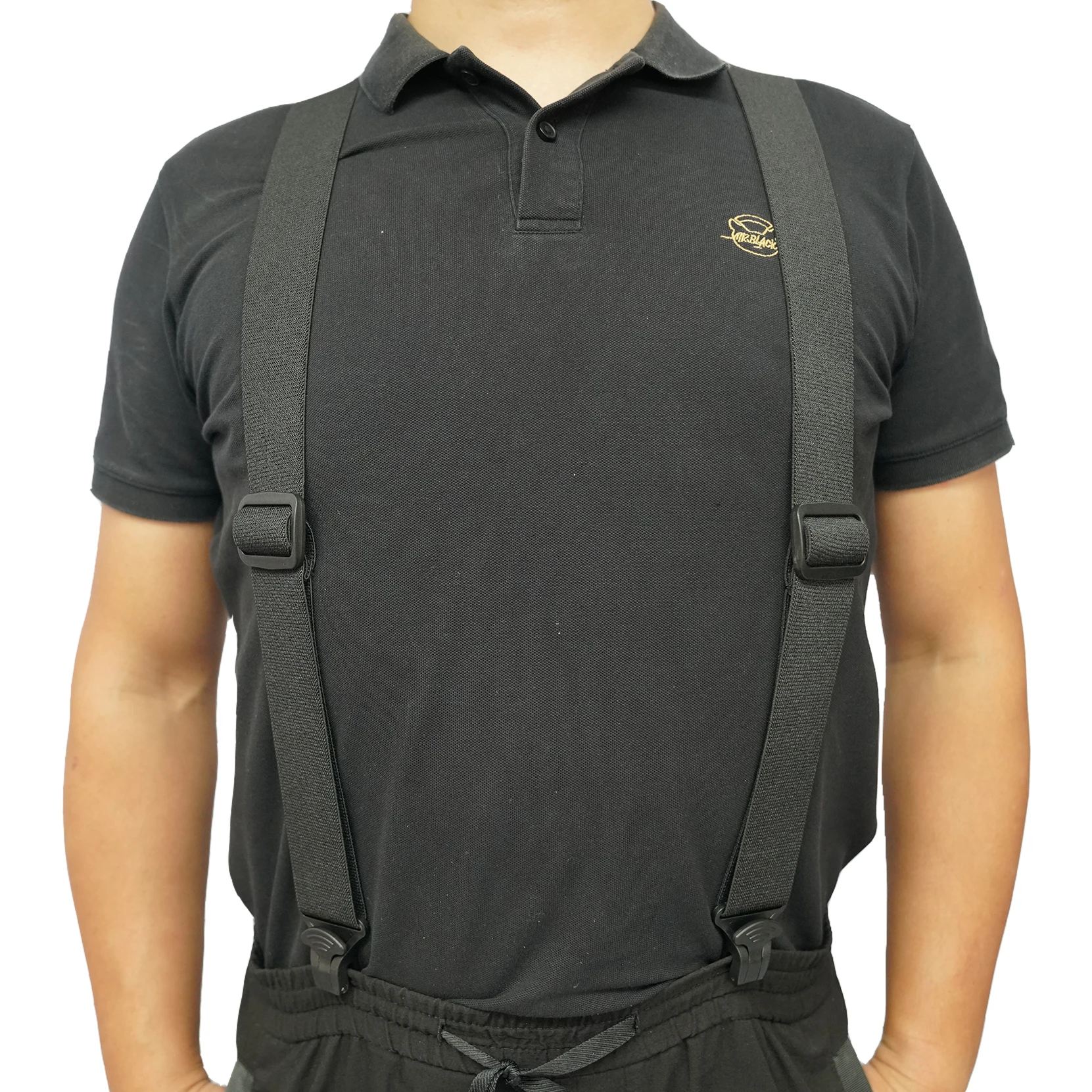 Melo Tough Y back suspenders airport friendly Suspenders,NO buzz with Plastic Clip 1.5 inch fully elastic braces
