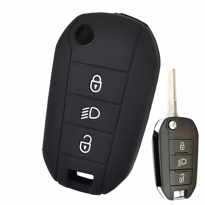 Silicone Key Case For Citroen C1 C2 C3 C4 C5 C6 C8 Picasso Xsara For Peugeot 107 206 308 307 3008 508 5008 Remote Key Fob Cover