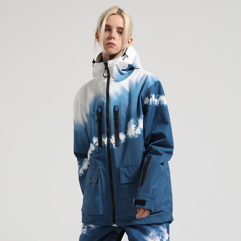Windproof Waterproof Ski Jacket for Men and Women, Snowboard Coat, Super Warm, Couple Sport Wear for Hiking, Mountain Riding, Wi