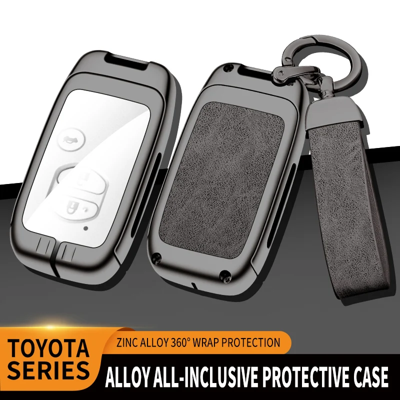 Zinc Alloy Leather Car Key Case Shell Cover for Toyota Prius 30 Alpha Aqua Land Cruiser Auris for Lexus LC 200 2012 - 2014 Parts