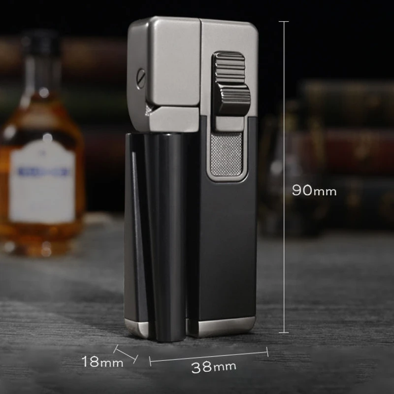 2023 New Zhongbang Multi-purpose Gas Lighter Inflatable Metal Personality Creative Bucket Light Folding