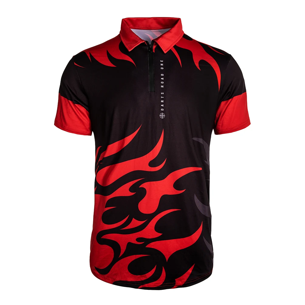 CUESOUL 929 New Launch DARTS ROAD ONE Breathable Dart Shirt Dart Jersey Can be Personalised for Teams Dart Shirt-Red
