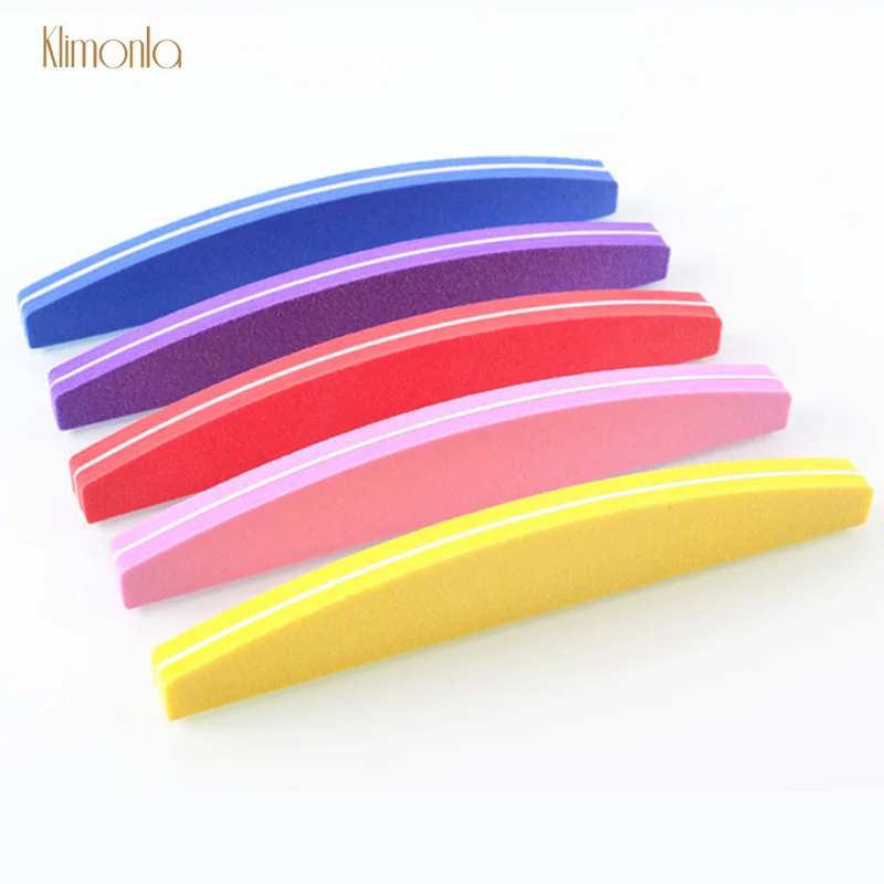 5pcs/lot Nail File Buffer Sponge 100/180 Sanding Washable Nail Polish Blocks For UV Gel Pedicure Manicure Care Tools