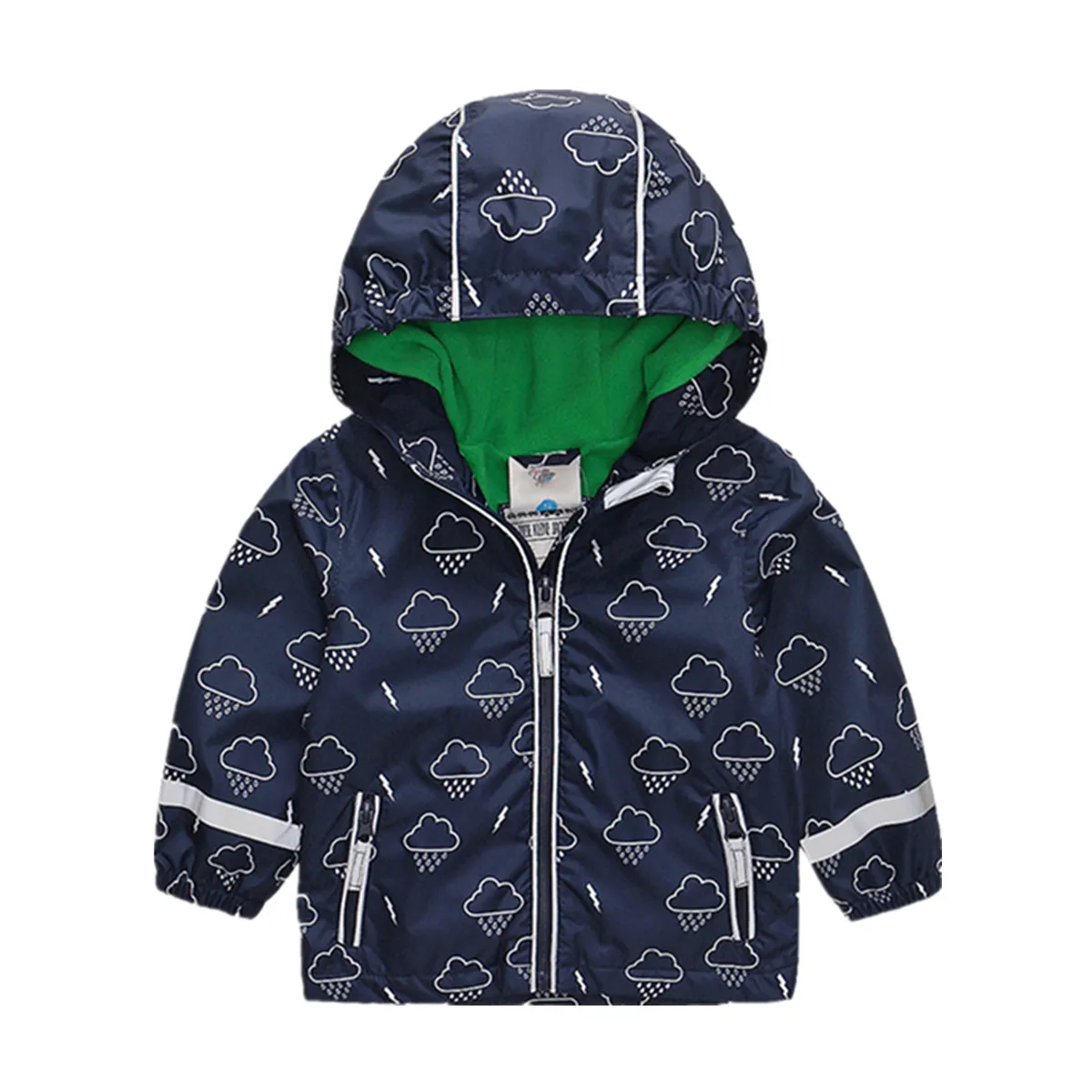 HONEYKING Boy's Jacket Children Spring&Autumn Outerwear Toddler Outfits Kids Hooded Waterproof Jacket Rain Coats Kids Clothes