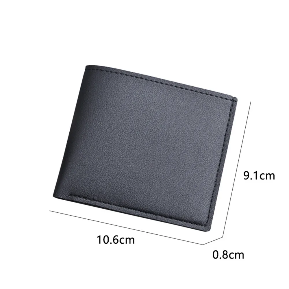 High Brand New Style Men Short Pu Leather Wallets Vintage Thin Male Credit Multi-Card Holder Black Small Money Purses Wholesale