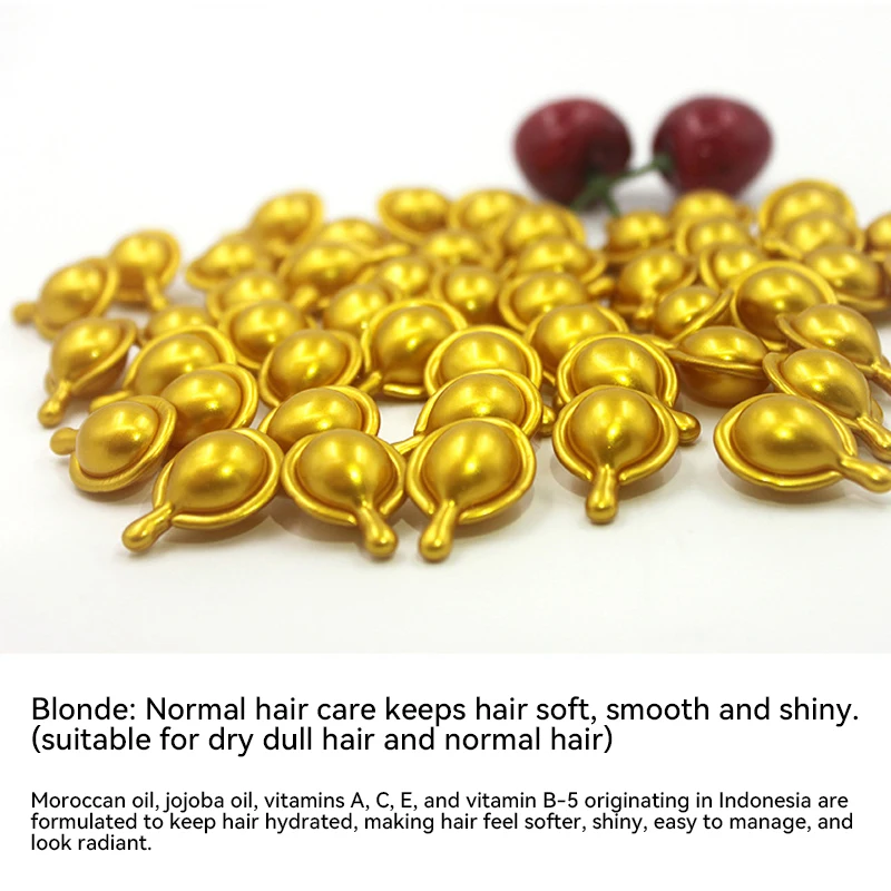 Anti Alopecia Hair Care Essential Oil Capsule Hair Mask Flexibility Smooth Keratin Complex Oil Repair Damage Essence Hair Mask