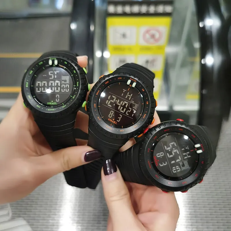 SMAEL Brand Men's Digital Watches 2023 Luxury Waterproof Modern Clock Male Date LED Chronograph Electronic Wristwatches 1237