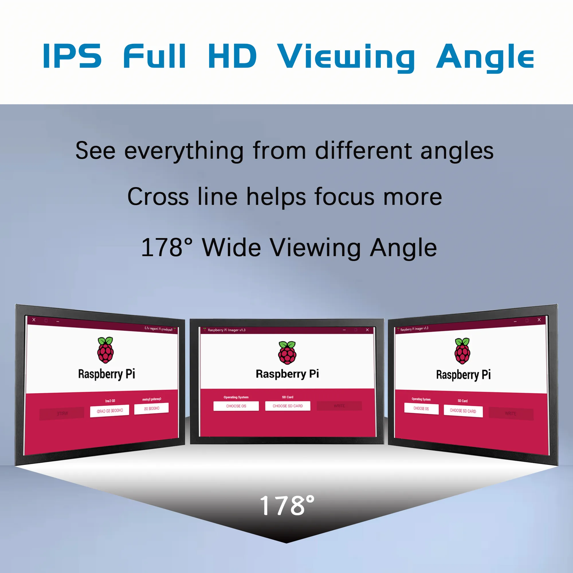 AV/DC/HD/VGA Multi interface display 7inch pc second screen raspberry pi display for PI3 pi4 AIDA64 Switch