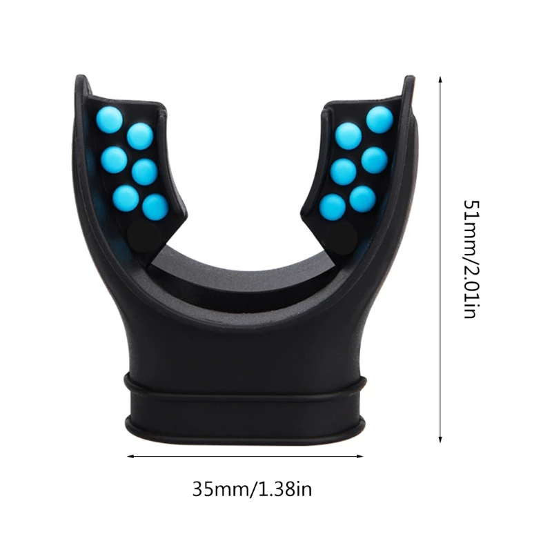 With Silicone Snorkel Mouthpiece Small Dots Comfortable Diving Regulator Mouthpiece Cover Octopus Holder Retainers smile