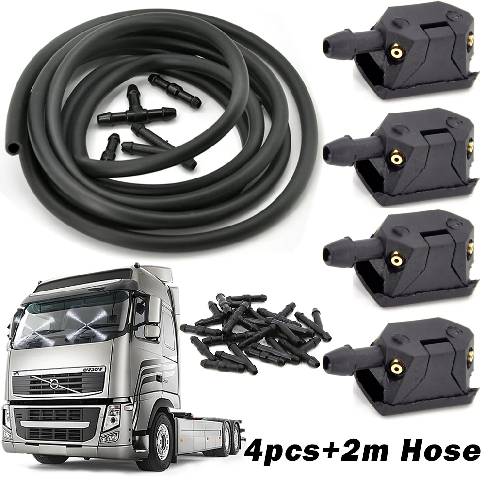Windscreen Car 4 Way Washer Wiper Blade Water Spray Jets Nozzles For Voo Trucks FL FE FM FH FH16 FMX VHD VNL VNM VNR VNX VM smile