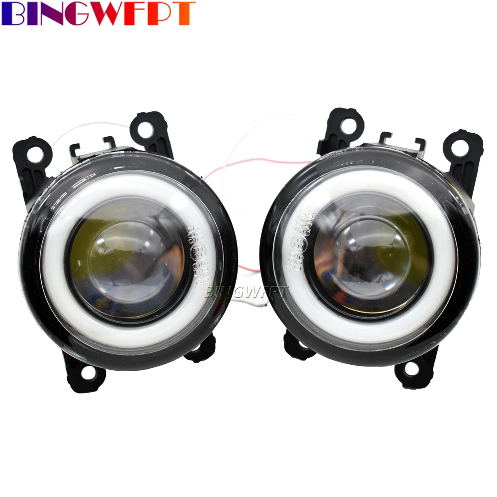 2 X Car Left + Right LED Fog Light Assembly Angel Eye Daytime Running Light DRL For Fiat Punto Evo 2009-2012