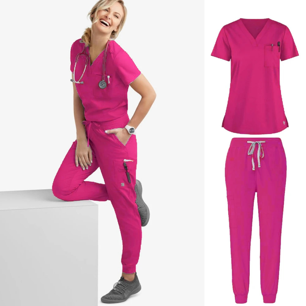 Woman Scrubs Uniforms Multicolour SPA Beauty Uniform Dentist Veterinary Working Clothes Unisex Pharmacy Clinic Scrub Set 2