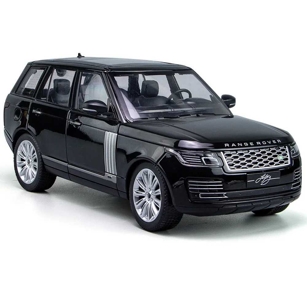 Cars Diecast Model Cars 1 18 Large Range Rover Alloy Car Models Simulate Sound and Light Pullback Toy Car Boys Series Decorative Gifts d240527