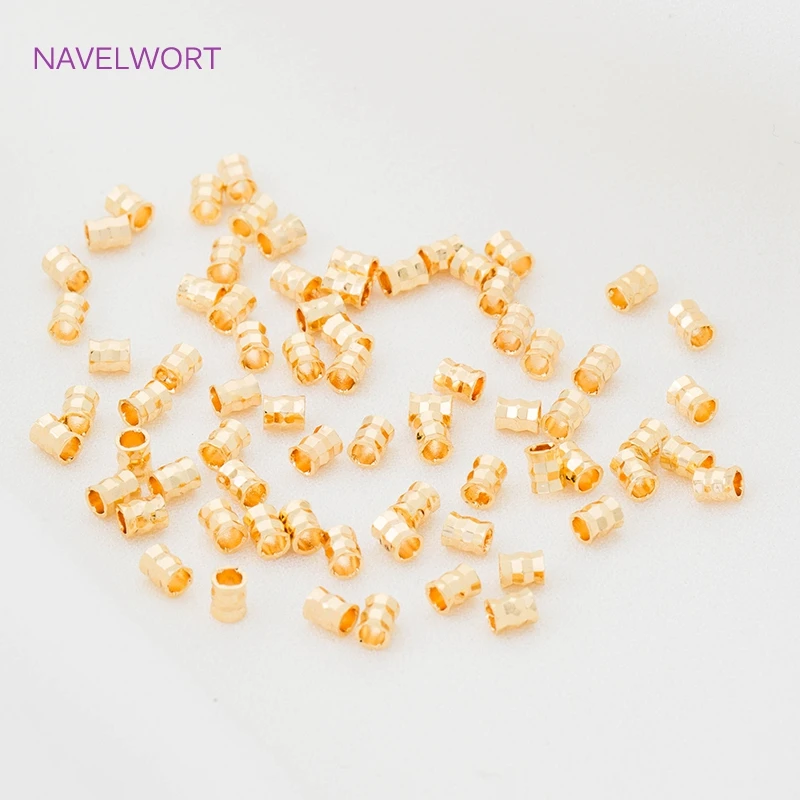 ddmysmile Plated Spacer Beads Gold Wholesale, 4 Types High Quality Brass Metal Separators For Beads DIY Jewelry Handmade Crafts Smile Wholesale,