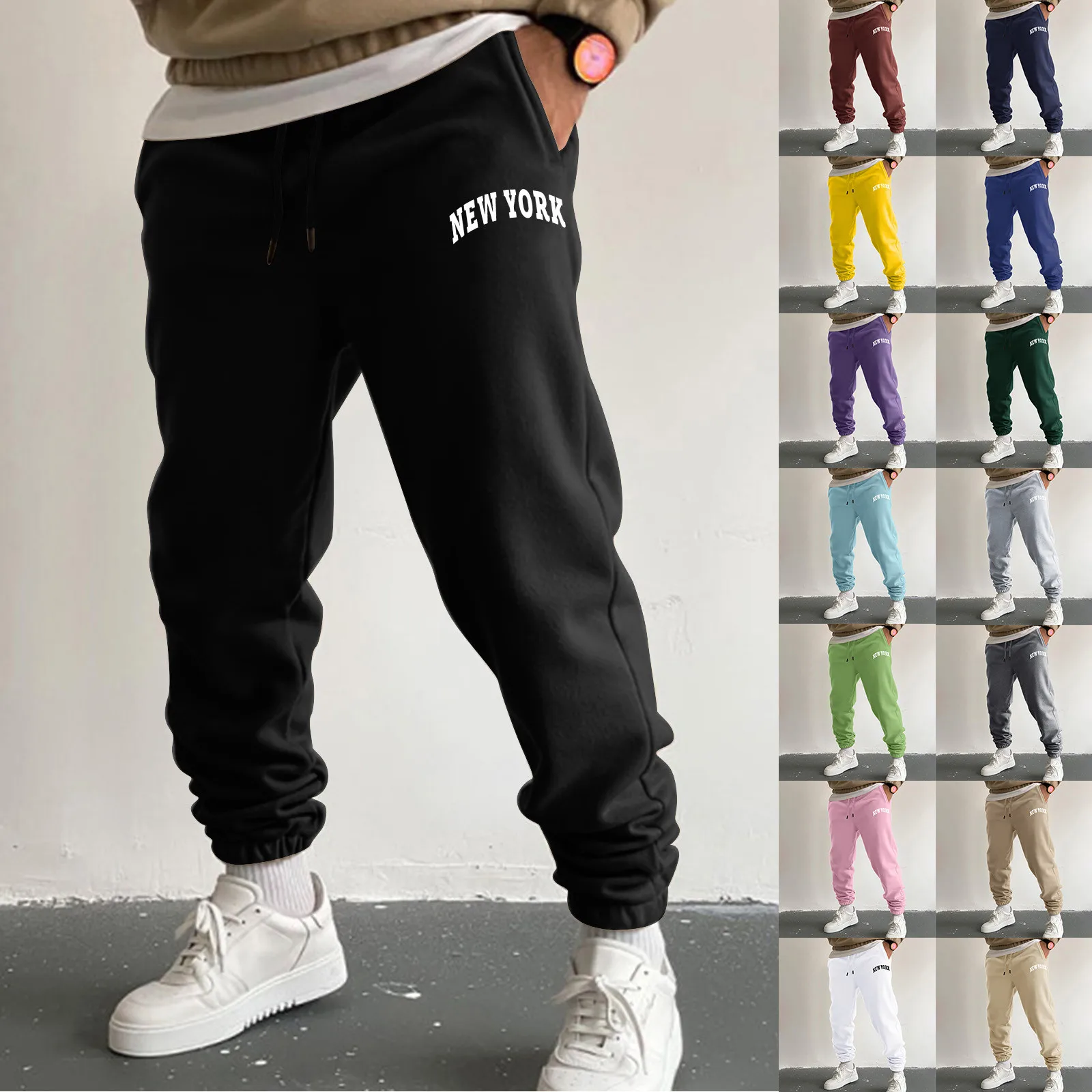 Jogging Letter New York Pants Men Sport Sweatpants Running Pants Pants Men Joggers Trackpants Pants Bodybuilding Trousers 2023 smile