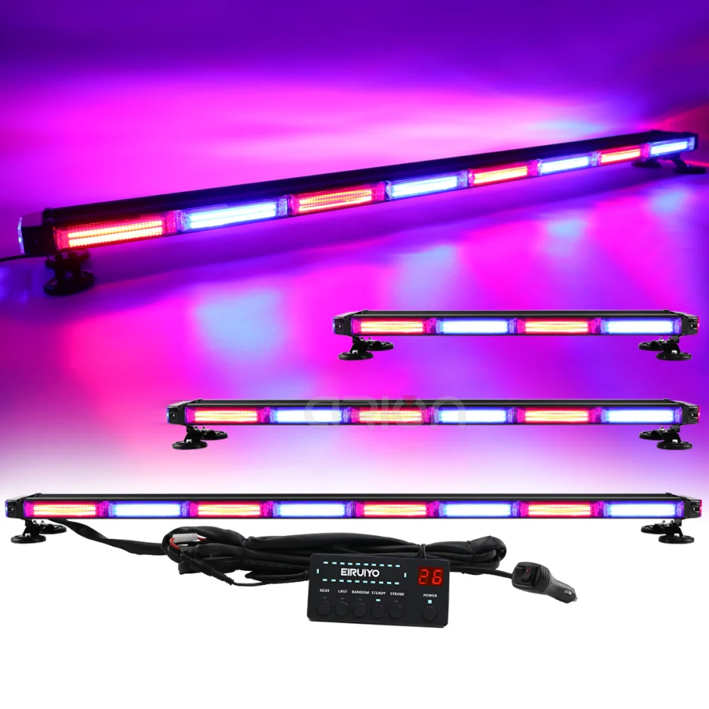 26" 31" 37" 43" 49" Four Side Tow Truck Vehicle Car Emergency Flash COB Led Strobe Warning Light Bar Amber Red Blue 12V 24V