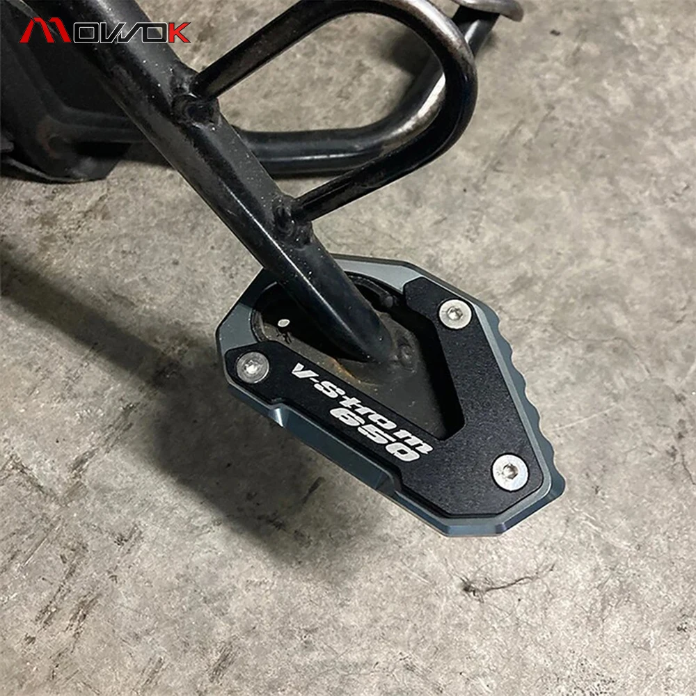 For SUZUKI Vstrom 650 dl650 650 XT dl V-STROM 2012-2022 Motorcycle Key chain Kickstand Pad Side Stand Enlarger VStrom650