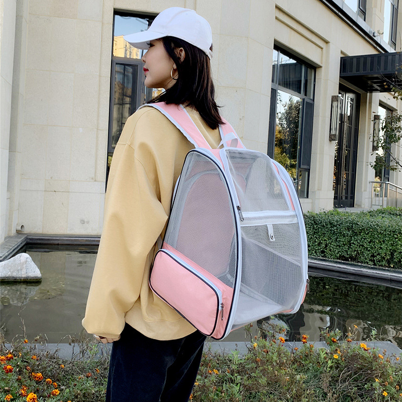 tttttttttttttttttttt Breathable Backpack Large Capacity Cat Dogs Carrying Bag Folding Pet Chest Portable Outdoor Travel Pets Carrier