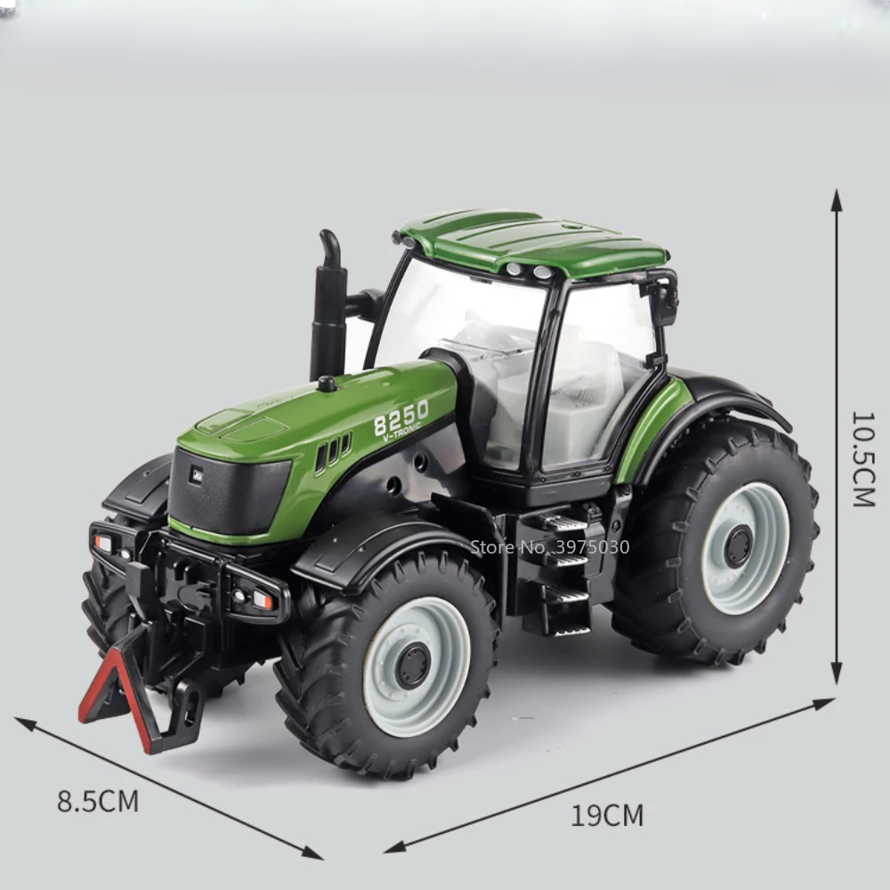 1/30 Scale Alloy Tractor Toy Model Diecast Agricultural Vehicles Farming Tool Car Cultivated Land Car Model Sound Kids Toys Gift