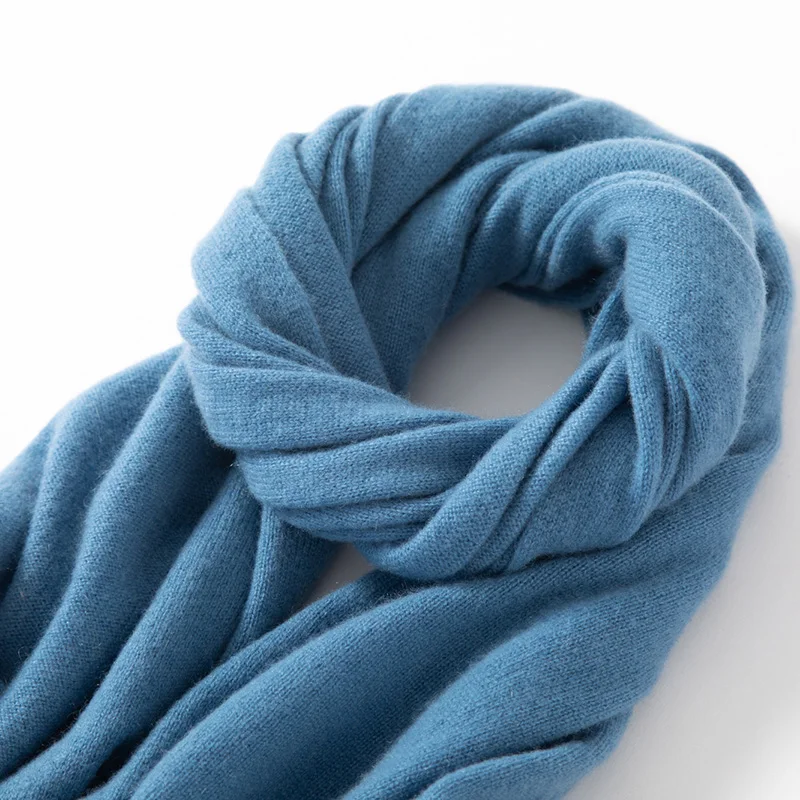 100% Scarf Pashmina Women ddmysmile Knitting 180*45Cm 19Colors Top Grade 2023 Winter Autumn Soft Warm Laides Pure Cashmere Scarves Smile 100% 180*45Cm