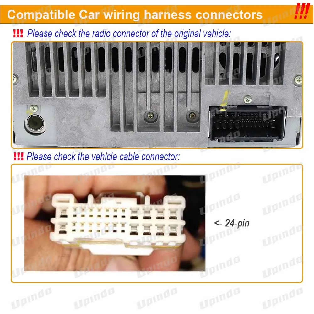 Car new Radio Cable CD Player Power Wiring Harness 2025 Android Connector for Hyundai Accent Azera H-100 H350 KIA Carnival Sedona Cerato