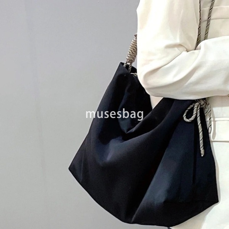 Designer Bag Academy Style Oxford Cloth Large Capacity Casual Knot Adjustable Japanese Tote Bag Single Shoulder Crossbody Bag