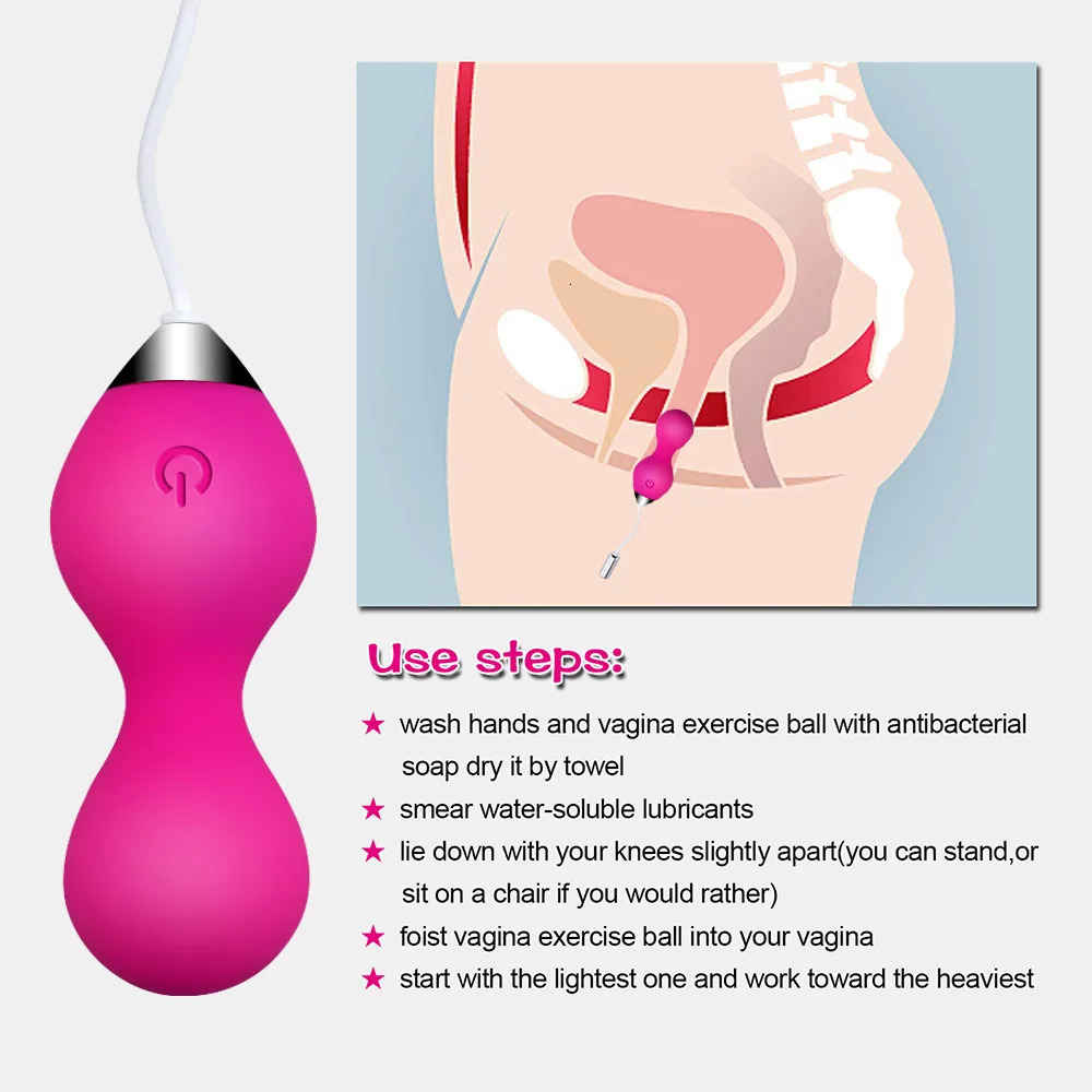 Female Vaginal Ball Toys Vaginal Tightening Sports Chinese Kegel Ball Vibrator Ben Wa Geisha Pelvic Muscle Ball 240516