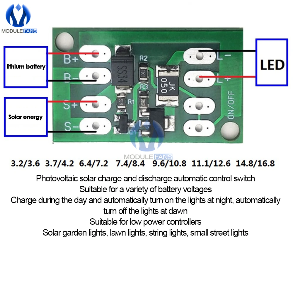 Switch Board Circuit Inverter Solar Panel Solar Generator Charge Controller Auto Light Control Circuit Switch Diy Kit Electronic smile