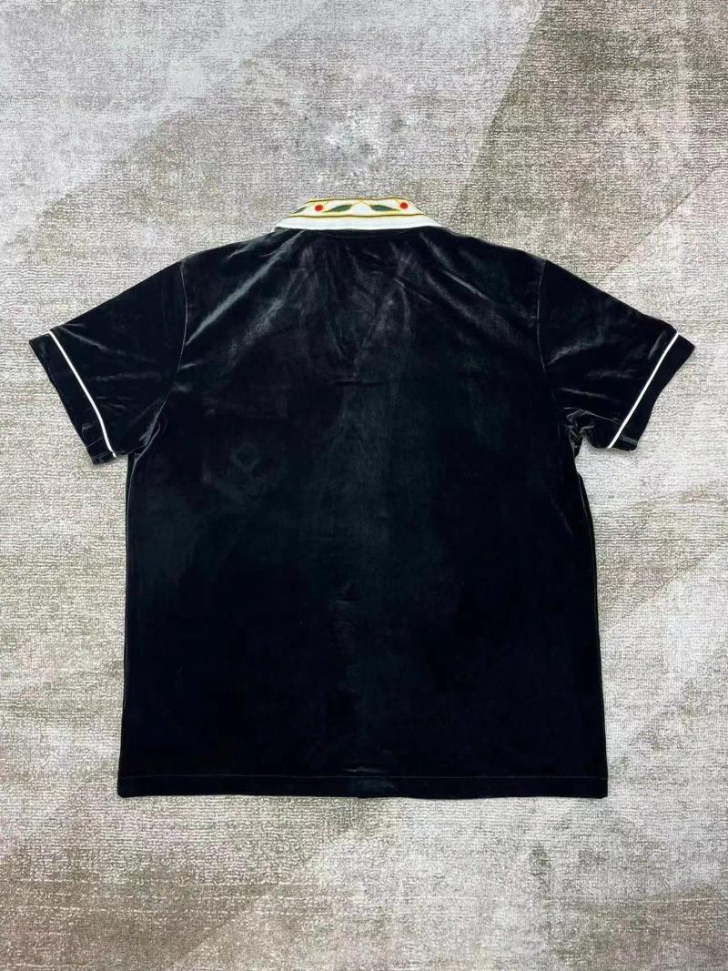 Men's Polos High Quality 2024SS Fashion Trend Design Party Style Polo Velvet Short Sleeved Shirts