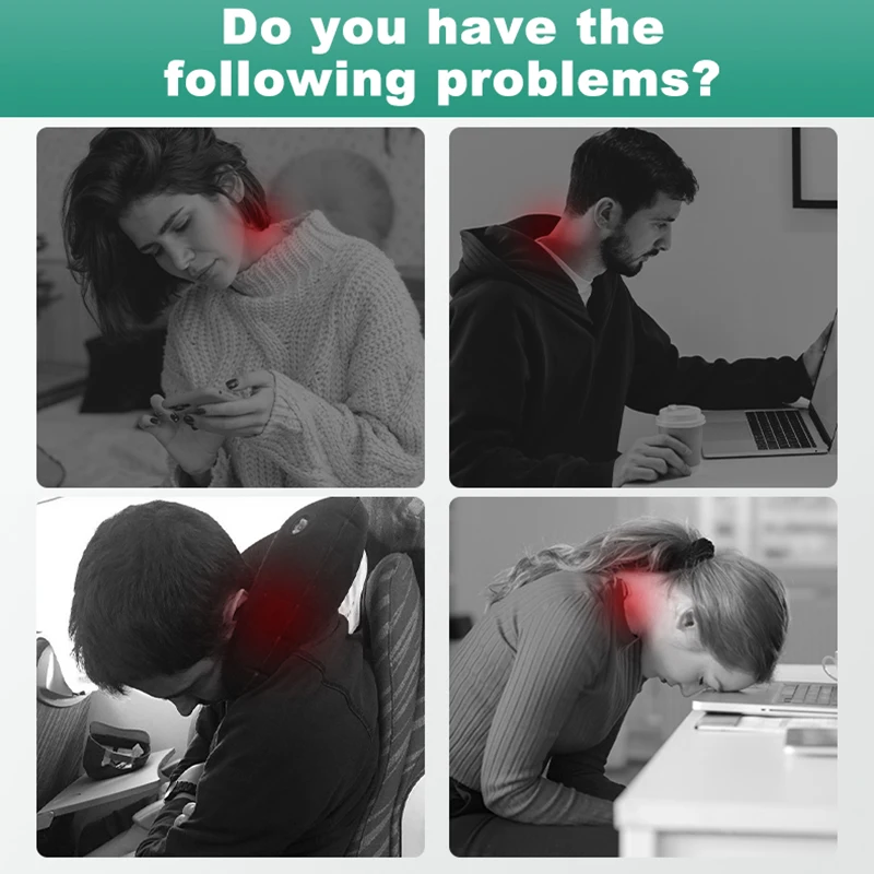 Travel Neck Pillow Upgraded for Aircraft Soft Memory Foam Pillow For Flight Portable Cervical Healthcare Massage Neck Pillow smile