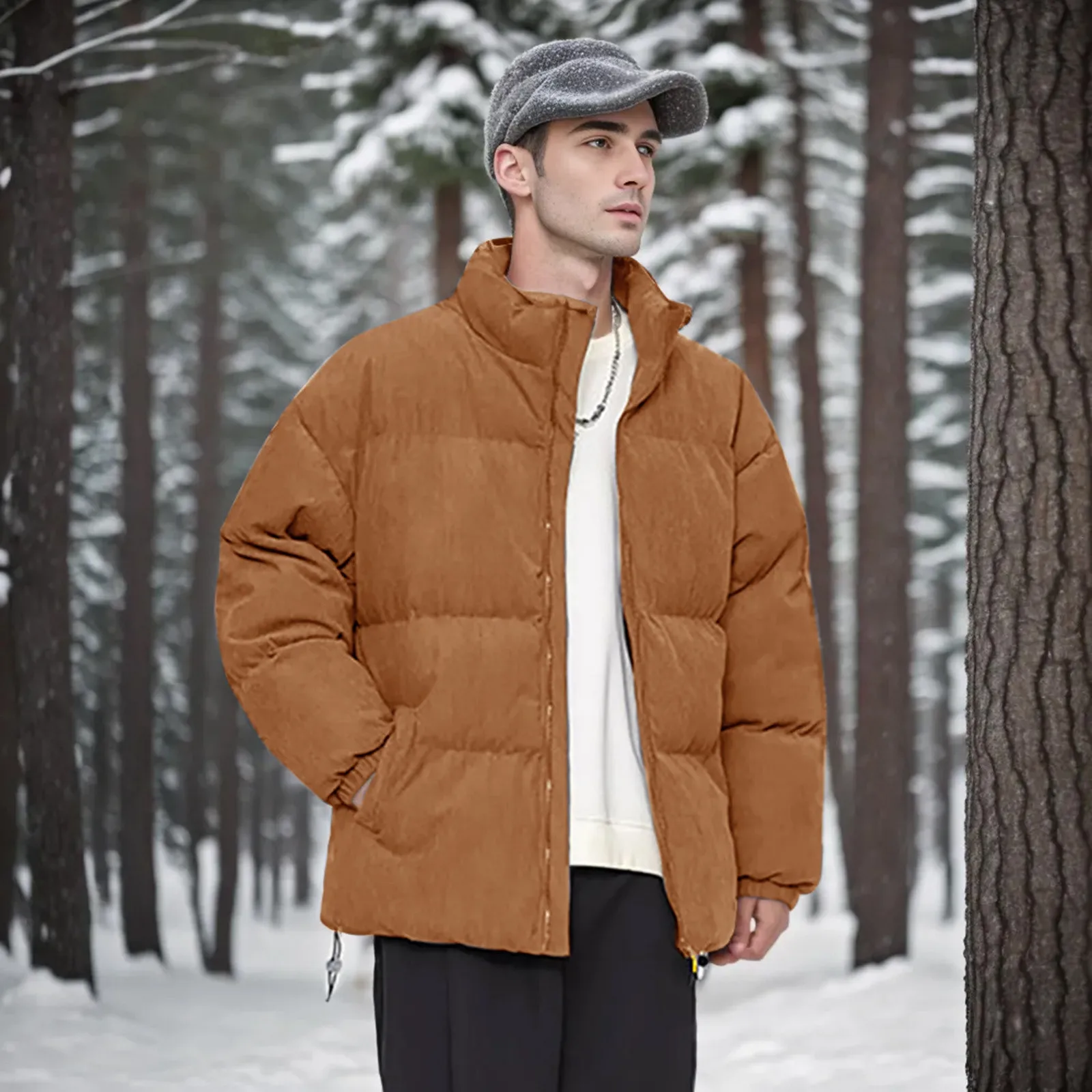 Parkas Coat Haruku Men Winter Jacket 2023 Mens Streetwear Hip Hop Parka Korean Oversize Black Clothes Puffer Jackets Coat smile