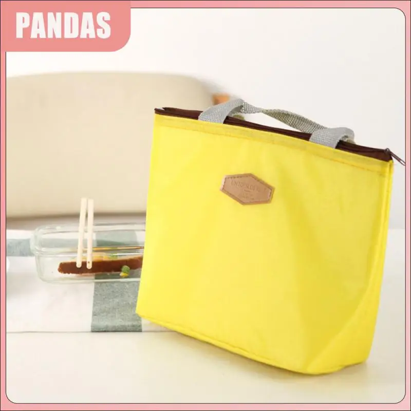 Storage Bags Food Insulated Portable Picnic Handbag Large ddmysmile Capacity Thermal Bag Waterproof Oxford Lunch Bags Kitchen Accessories Smile