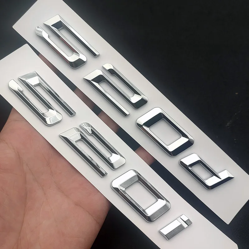 3D ABS Logo 530d 520d 520i 535d 535i 540i 525d 530i Emblem Letters Sticker Car Trunk Badge For BMW E39 F10 E60 F11 Accessories