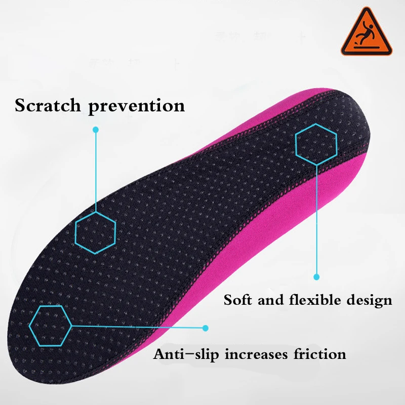 Coral Shoes Socks Diving Water Shoes Quick-Dry Non-slip Snorkeling Socks Swim Socks Surf Beach Socks Neoprene Bottom Swimm Shoes smile