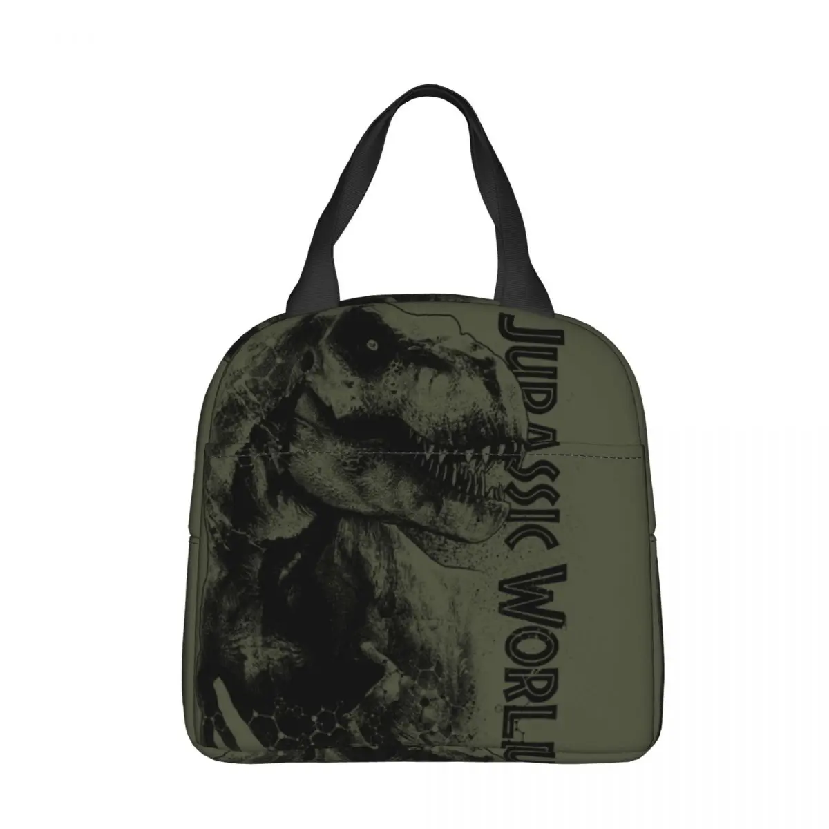 The Jurassic Park On Prowl Insulated Lunch Bag Leakproof Reusable Cooler Bag Tote Lunch Box Beach Picnic Men Women smile