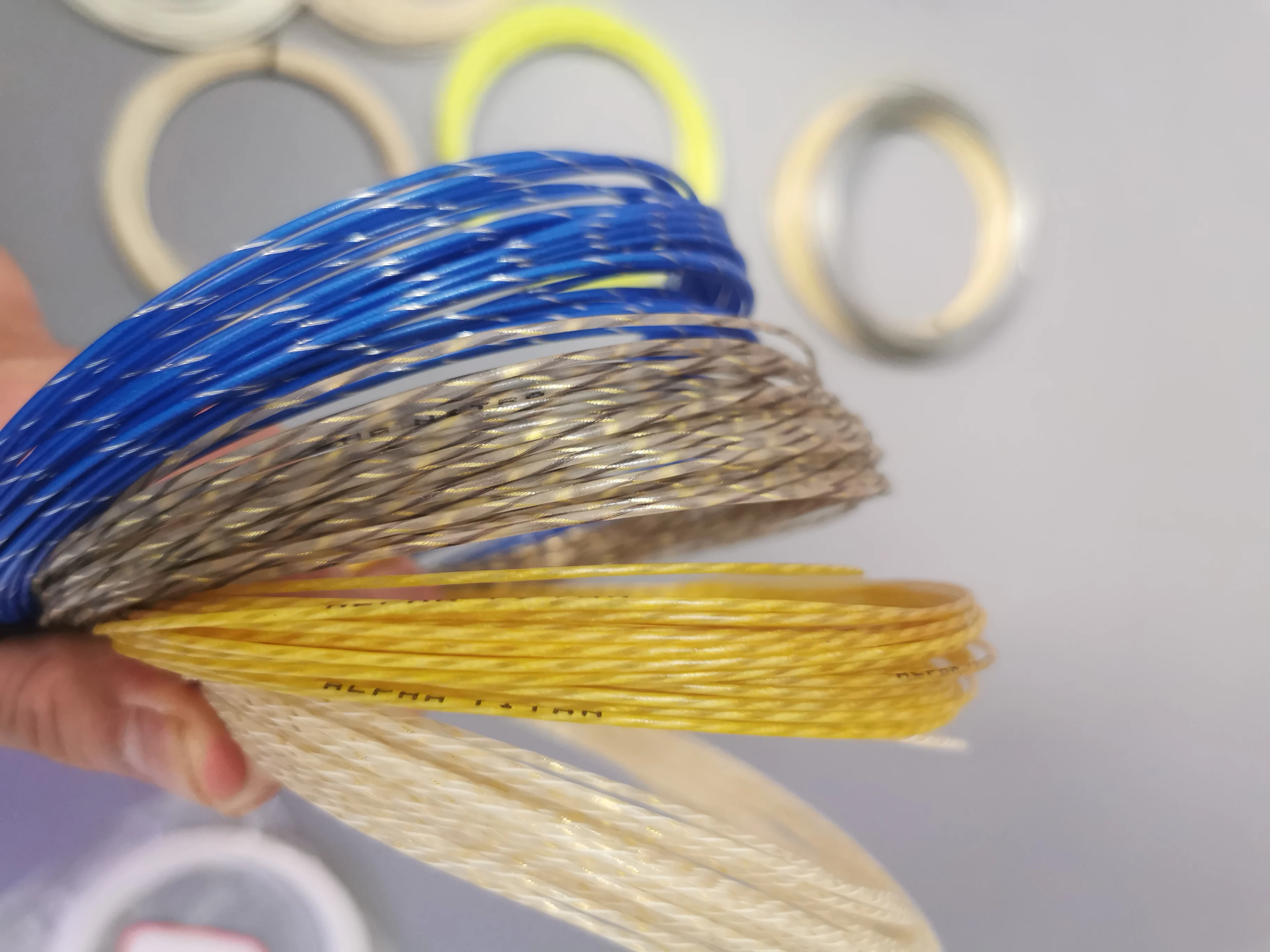 Concave 10 Pc 12M Shape Poly Tennis Racquet ddmysmile String 1.25Mm Polyester Tennis Strings Smile