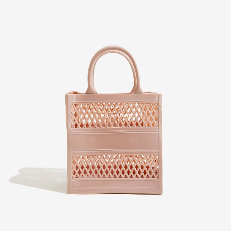 Beach Bag Barbie Jelly Bag Fashionable and Versatile Soft Handle Vegetable Basket Summer mini Handheld Women's Bag