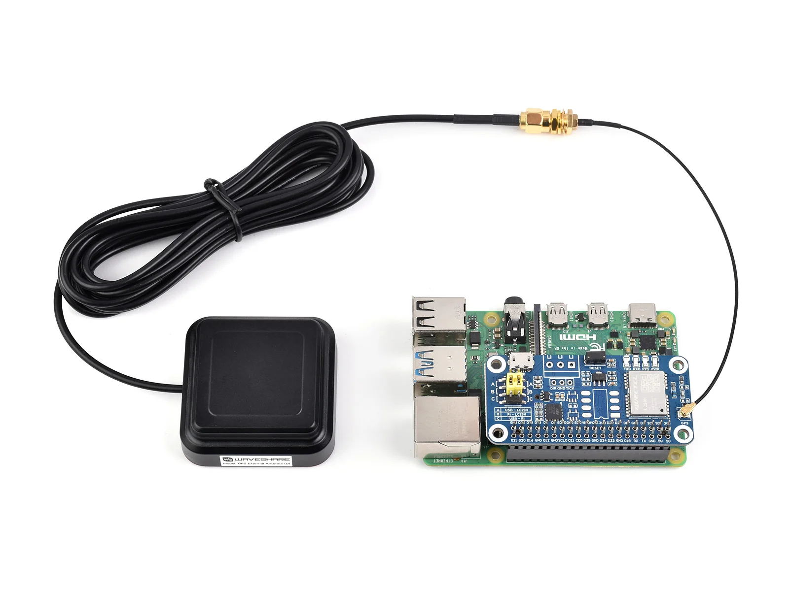 Waveshare LC29H Series Dual-band GPS Module For Raspberry Pi, Dual-band L1+L5 Positioning Technology, Optional RTK Function